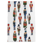 Sac Cadeau Moyen carrelage de noix de Noël festif (Dos)