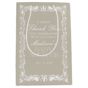 Sac Cadeau Moyen Carrelage Talavera beige Fiesta Baby shower Faveur