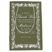 Sac Cadeau Moyen Carrelage Talavera Vert Fiesta Baby shower Faveurs (Devant)