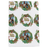 Sac Cadeau Moyen Carte de Noël Joyeux Joyeux Joyeux (Devant)