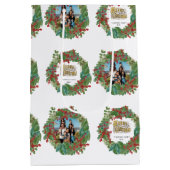 Sac Cadeau Moyen Carte de Noël Joyeux Joyeux Joyeux (Dos)