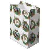 Sac Cadeau Moyen Carte de Noël Joyeux Joyeux Joyeux (Dos Angle)