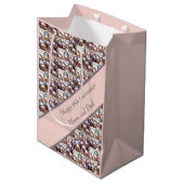 Sac Cadeau Moyen Carte du 46e anniversaire du Mariage (Devant Angle)