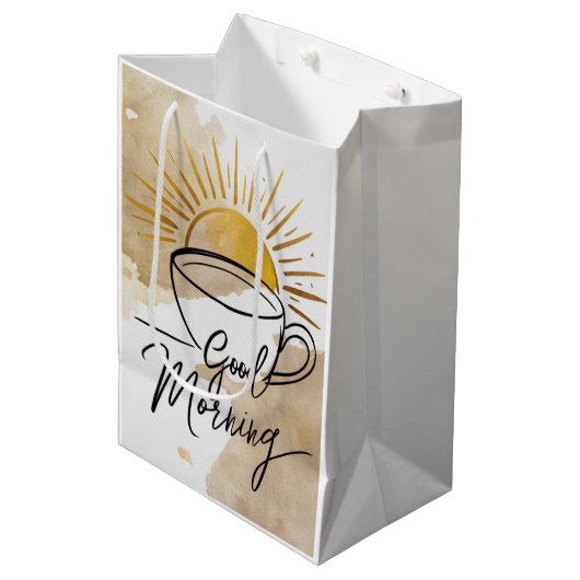 Sac Cadeau Moyen Carte postale Good Morning (Devant Angle)