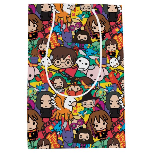 Sac Cadeau Moyen Cartoon Harry Potter Character Toss Pattern (Devant)