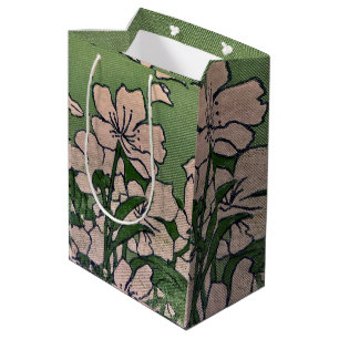 Sac Cadeau Moyen Cascade en fleurs roses
