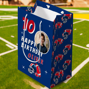 Sac Cadeau Moyen Casque de balle de football Caricature Photo Anniv