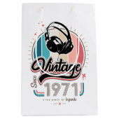 Sac Cadeau Moyen Casques vintages depuis 1971 (Devant)