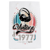 Sac Cadeau Moyen Casques vintages depuis 1977 (Devant)