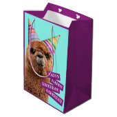 Sac Cadeau Moyen Casquettes du parti Alpaca (Dos Angle)