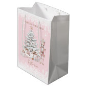 Sac Cadeau Moyen Casse-neiges des arbres de Noël (Dos Angle)