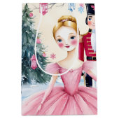 Sac Cadeau Moyen Casse-noisette rose Ballet & Ballerina (Devant)