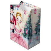 Sac Cadeau Moyen Casse-noisette rose Ballet & Ballerina (Dos Angle)
