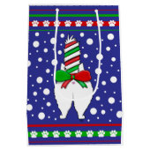 Sac Cadeau Moyen Cat Butt Christmas Green (Dos)