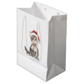 Sac Cadeau Moyen Cat in a hat Christmas  (Devant Angle)