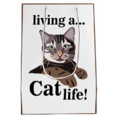 Sac Cadeau Moyen Cat Kitty Amoureux des animaux Drôle (Dos)