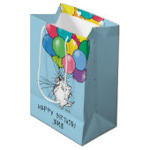 Sac Cadeau Moyen CATS D'ANNIVERSAIRE par Sandra Boynton Sac-cadeau  (Devant Angle)