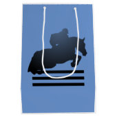 Sac Cadeau Moyen  Cavalier franchissant un obstacle.      (Dos)