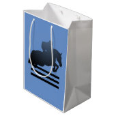 Sac Cadeau Moyen  Cavalier franchissant un obstacle.      (Dos Angle)