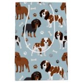 Sac Cadeau Moyen Cavalier King Charles Spaniel Paws and Bones (Devant)