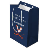 Sac Cadeau Moyen Cavaliers de Virginie| Anniversaire (Dos Angle)