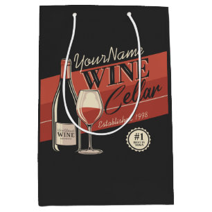 Sac Cadeau Moyen Cave à vin personnalisée Bar de dégustation de bou