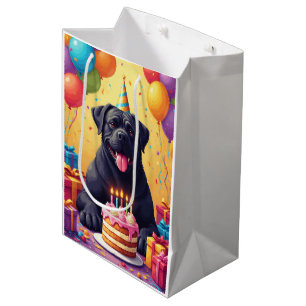 Sac Cadeau Moyen Célébration d'anniversaire de Cane Corso