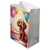 Sac Cadeau Moyen Célébration d'anniversaire de Cockapoo (Dos Angle)