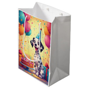 Sac Cadeau Moyen Célébration d'anniversaire de Dalmatien