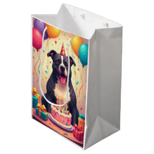 Sac Cadeau Moyen Célébration d'anniversaire de Pitbull
