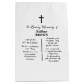 Sac Cadeau Moyen Celebration Of Life Bible Verse Funeral (Devant)