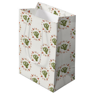 Sac Cadeau Moyen Cercle de cactus de la collection de Llamarama