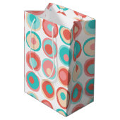 Sac Cadeau Moyen Cercles de corail aquatique (Dos Angle)