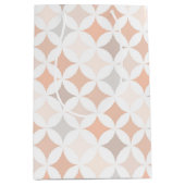 Sac Cadeau Moyen Cercles de diamant géométriques Tan (Devant)