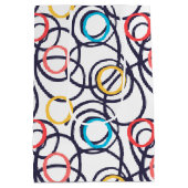 Sac Cadeau Moyen Cercles Dizzy Doodle Sur Blanc (Dos)