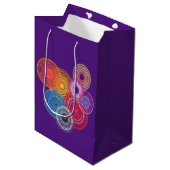 Sac Cadeau Moyen Cercles multicolores (Devant Angle)
