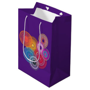 Sac Cadeau Moyen Cercles multicolores