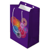 Sac Cadeau Moyen Cercles multicolores (Dos Angle)