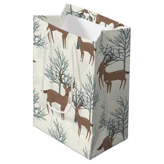 Sac Cadeau Moyen Cerf de forêt (Devant Angle)