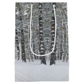 Sac Cadeau Moyen Cerf De Noël Dans Les Snowflakes (Dos)