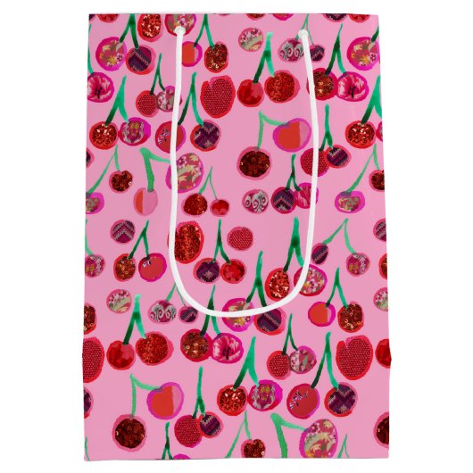 Sac Cadeau Moyen Cerises (Dos)