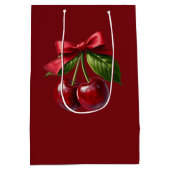 Sac Cadeau Moyen Cerisier rouge cerise à la botte (Dos)