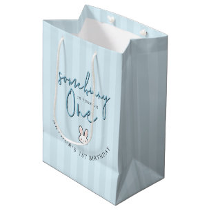 Sac Cadeau Moyen Certains lapin tourne un 1er anniversaire