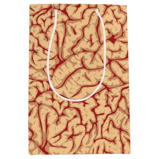 Sac Cadeau Moyen Cerveaux déplaisants Halloween en abondance drôle (Devant)