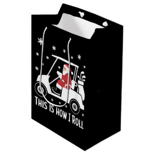 Sac Cadeau Moyen C'est comme ça que je roule drôle de Père Noël à b
