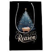 Sac Cadeau Moyen C'Est La Raison De La Bible De Noël Religieuse Chr (Devant)