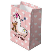 Sac Cadeau Moyen C'est un lama de fille ! (Dos Angle)