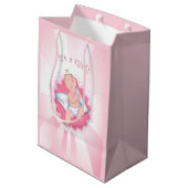 Sac Cadeau Moyen "C'est une fille !" (Dos Angle)