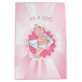 Sac Cadeau Moyen "C'est une fille !" (Devant)