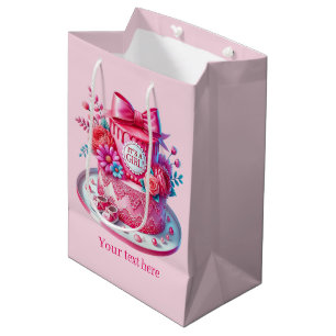 Sac Cadeau Moyen C'est une fille personnalisable filles baby shower